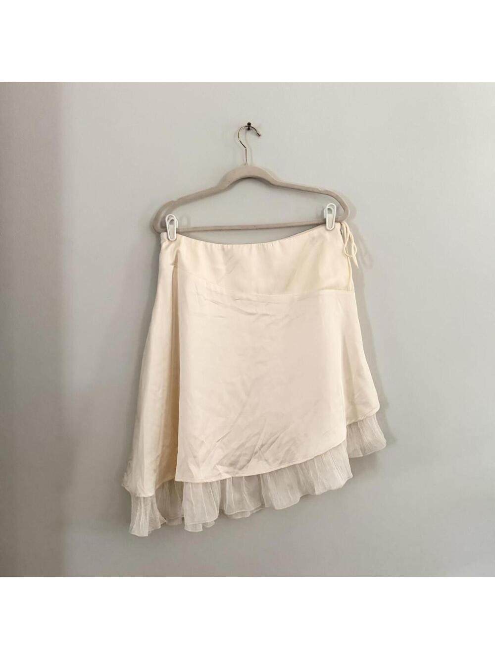 SOLD Princess Polly Rosemead Satin Midi Skirt Cream - Picture 2 of 6